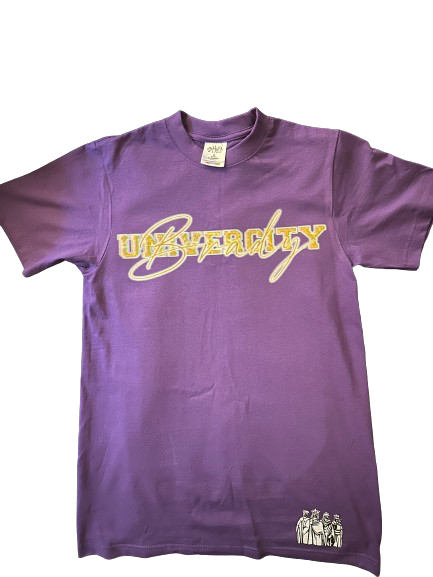 Purple BU Glitch T-Shirt