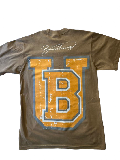 Tan BU Glitch T-Shirt