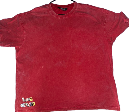 Red B.U Oversized T-Shirts